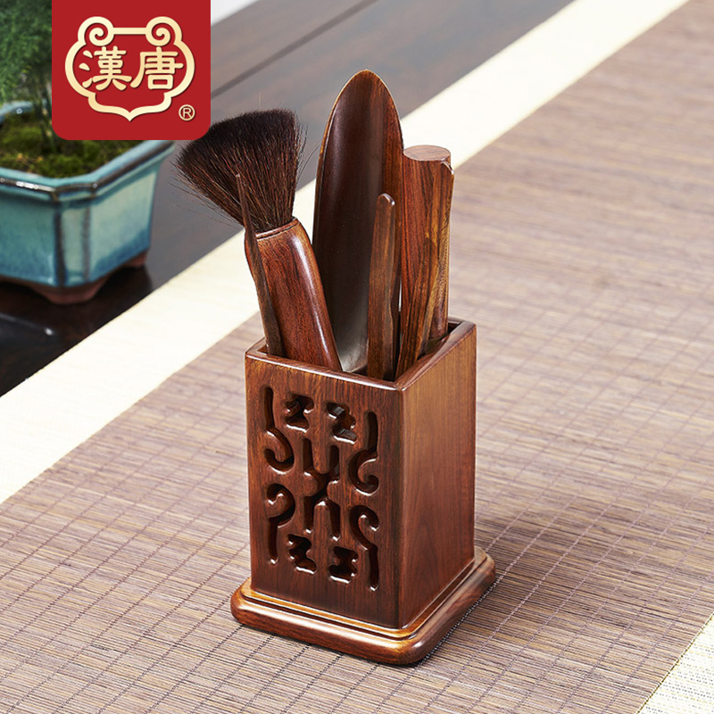 Han and tang dynasties tea six gentleman 's tea set tea service parts household kung fu tea match zero solid wood tea spoon ChaGa tea canister
