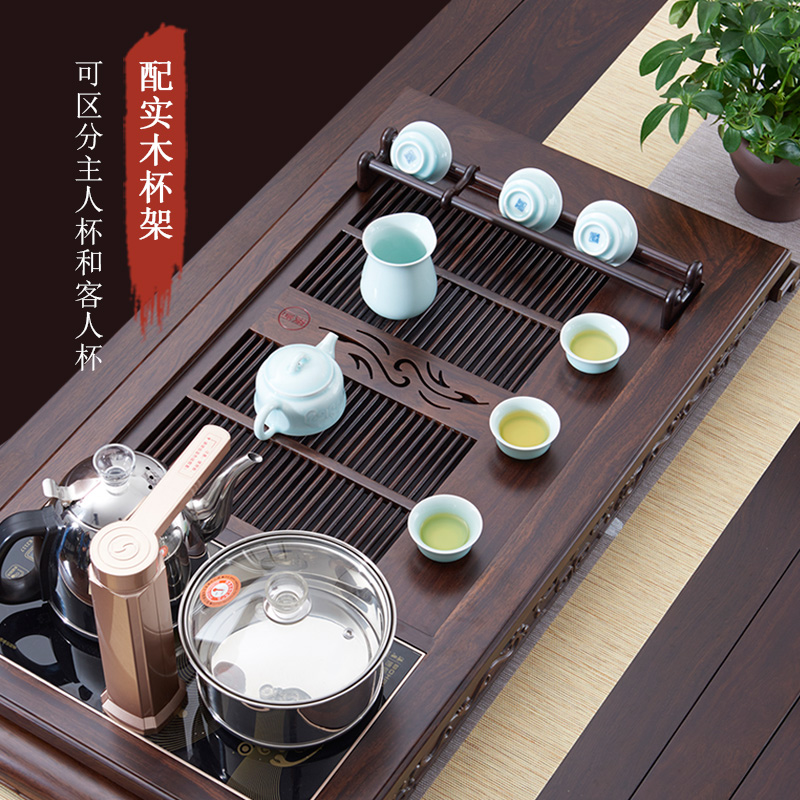 Han and tang dynasties tea tray was large household solid wood tea table ChuYun tea kettle automatically kung fu tea set