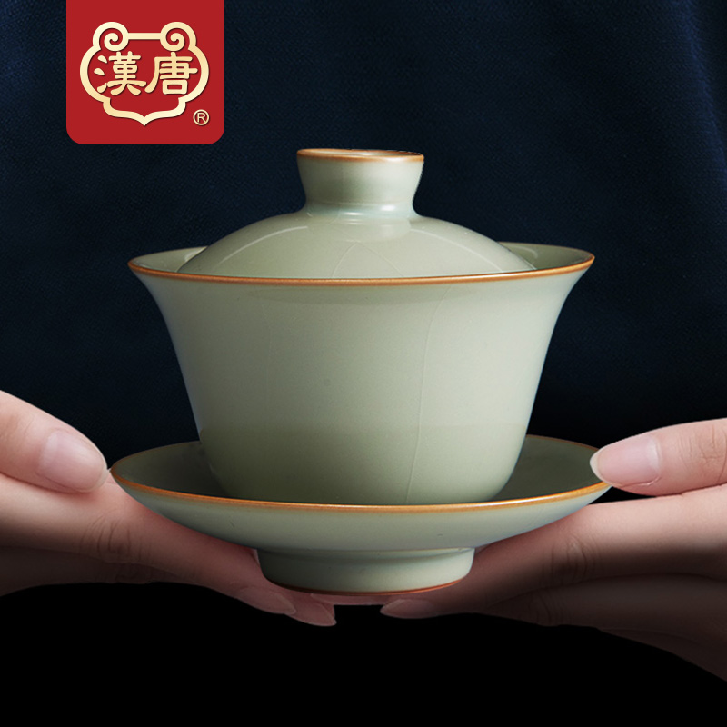 Han and tang dynasties manually open the slice your up tureen jingdezhen family kung fu tea set to restore ancient ways large bowl