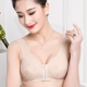 Áo lót không vành và trung niên không khóa có kích thước lớn mùa hè mỏng phần cotton full cup bra