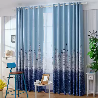 Curtain fabric 2020 new bedroom window living room floor to ceiling windows custom hipster Nordic simple sunshade full shading