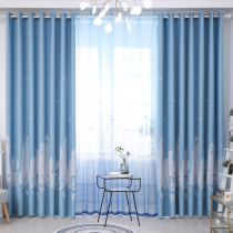 Floating curtains full shading bedroom 2020 new living room simple modern sunshade cloth popular insulation sunscreen thickening