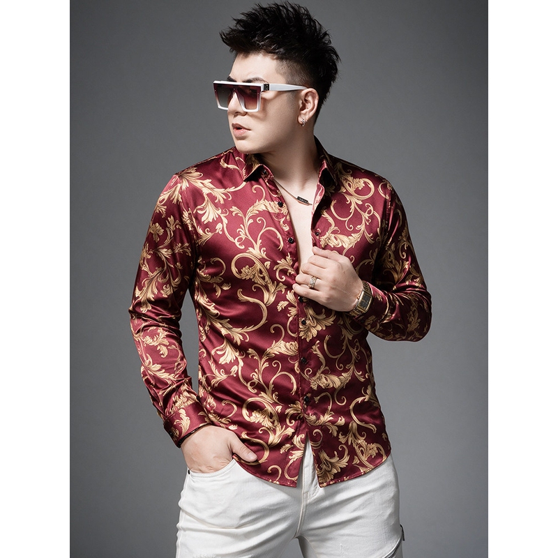 Aidenberg High-End European-Style Floral Casual Shirt for Men, Autumn 2026 New Trendy Brand Turn-Down Collar Long-Sleeve Shirt Aidenberg High-End European-Style Floral Casual Shirt for Men, Autumn 2026 New Trendy Brand Turn-Down Collar Long-Sleeve Shirt