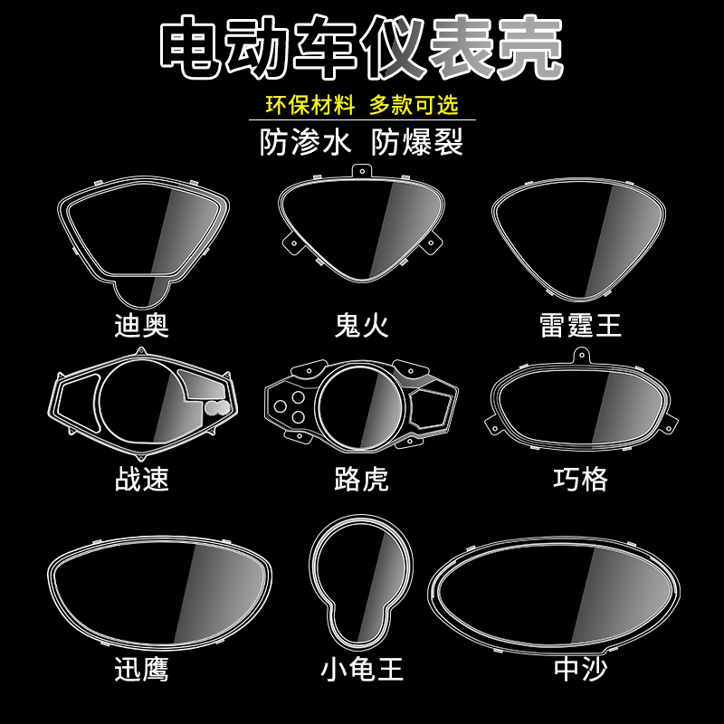 Electric car Coincig Locomotive Meter Shell Pan Transparent Meter Upper Cover Ghost Fire Code Electric Car Swift Eagle Thunder