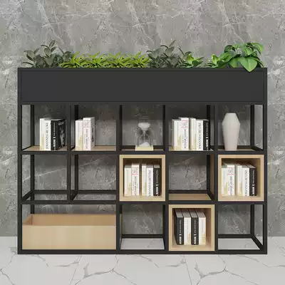 Nordic floor-to-ceiling wrought iron flower rack shelf Dining room cafe partition flower rack screen office partition display rack