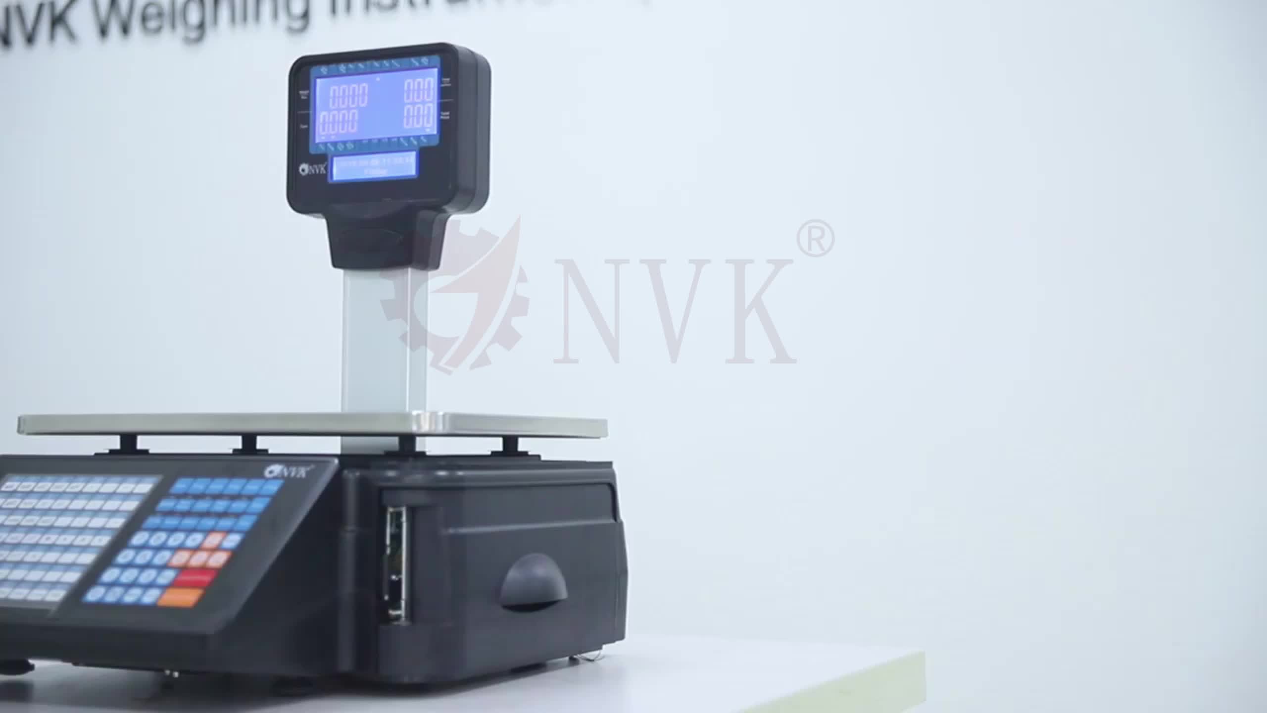 Nvk 15kg/30kg Electronic Barcode Label Weighing Scale With Printer