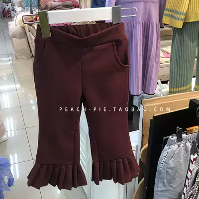 Clearance spot {Peach pie} Korean children's clothing 2020 Autumn pleated bell pants girls big child 331