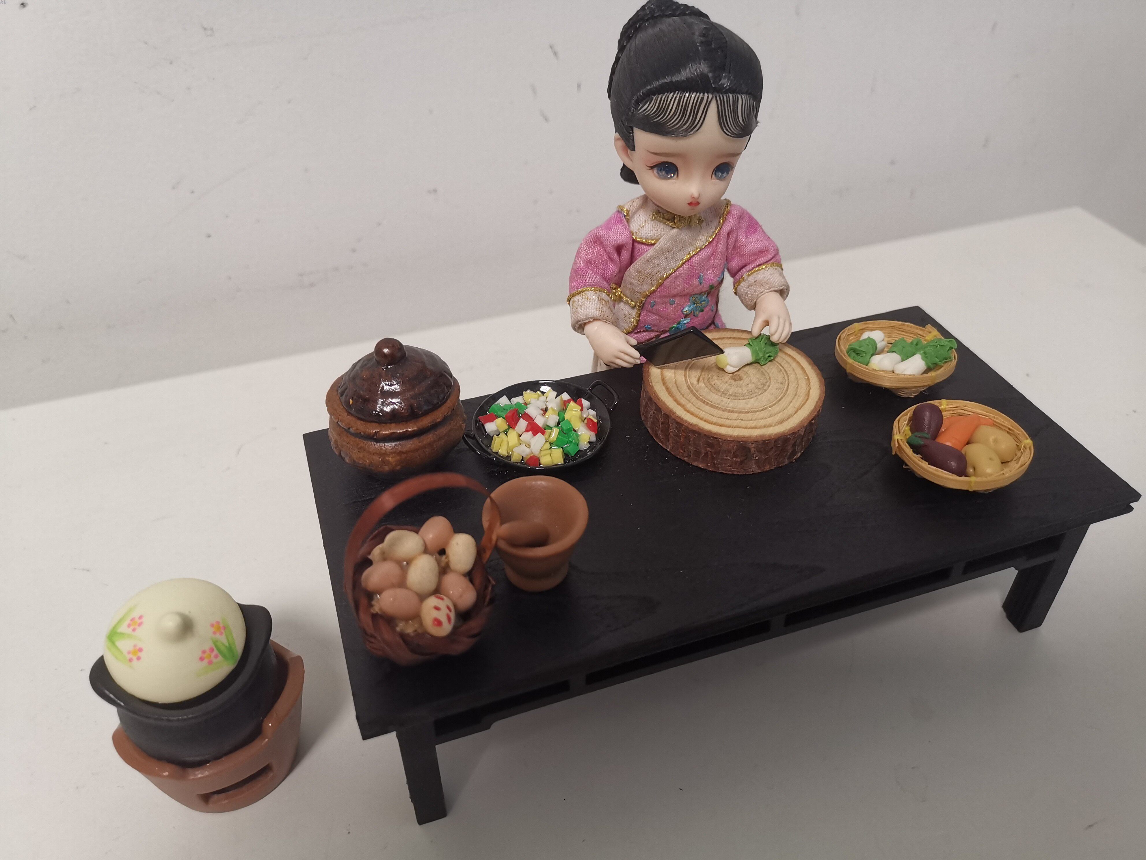 bjd场景道具娃屋 12分娃用厨房 食玩配件摆件家具厨具炉灶 灶台