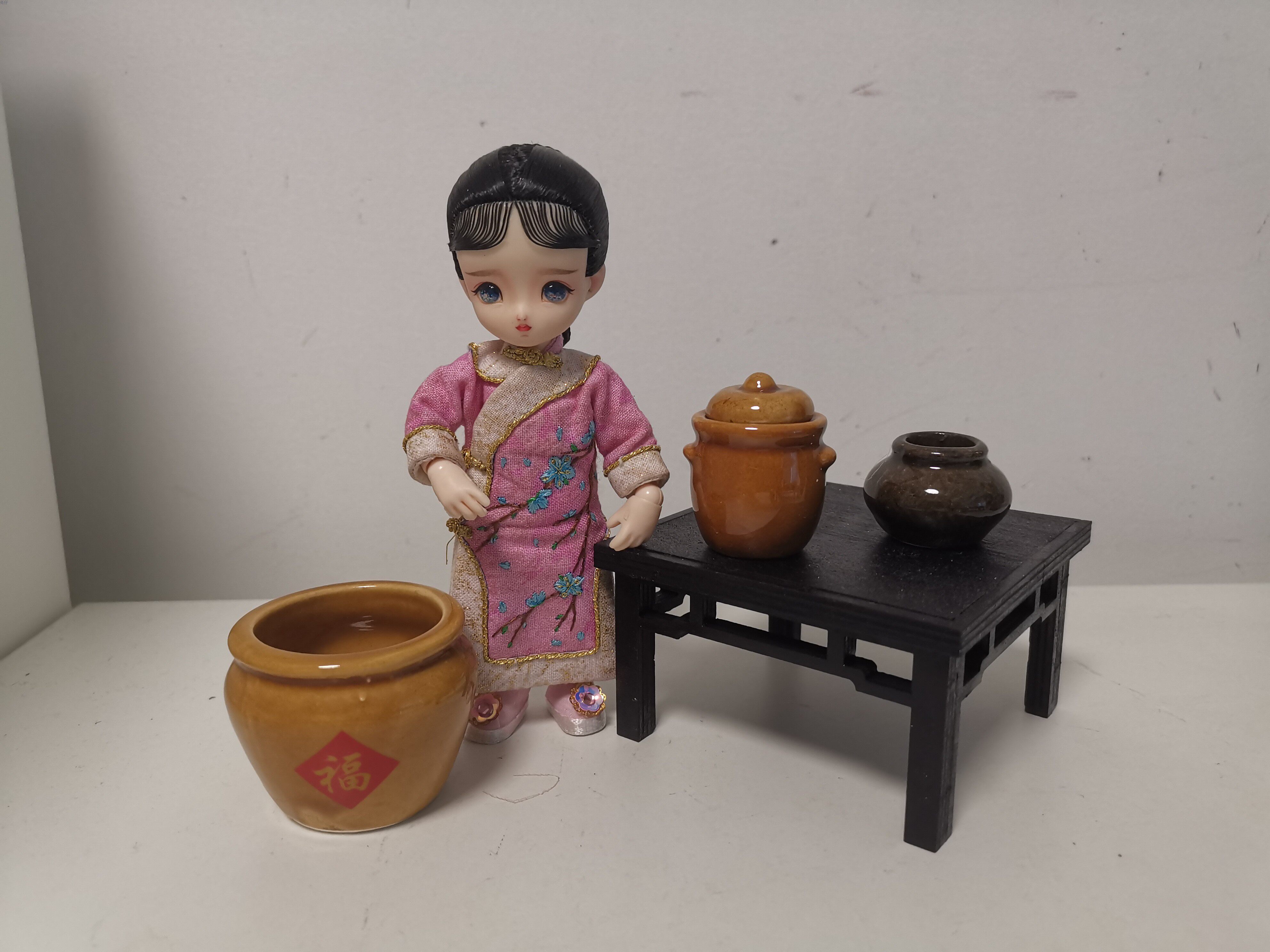 bjd场景道具娃屋 12分娃用厨房 食玩配件摆件家具厨具炉灶 灶台