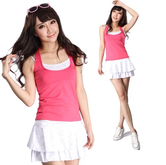 Váy khiêu vũ dành cho nữ mới Váy thể thao Lala / váy tennis / váy cầu lông Quần váy 1034 với quần an toàn quần legging thể thao nữ