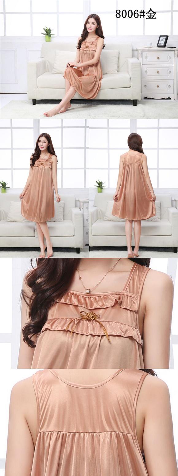 Mùa hè đồ ngủ gợi cảm váy ngủ nữ mùa hè tay ngắn kích thước lớn người phụ nữ băng lụa dịch vụ nhà trong suốt váy ngủ công chúa đầm nữ de thương
