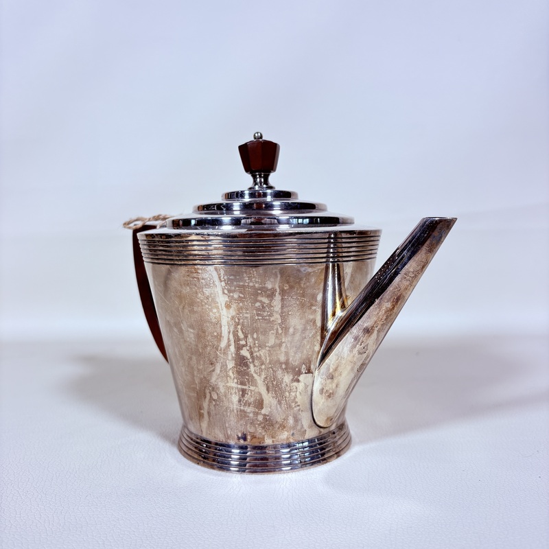 Antique Silver-Plated Coffee Pot Teapot Sheffield-Made Nostalgic Collectible Vintage Home Living Room Decoration Real Shot