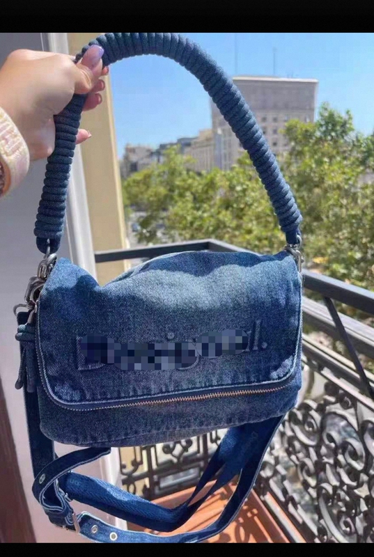 In-Stock Foreign Trade Various Styles of Spanish Women's Letter-Print Vintage Denim Bags Casual Handbags Shoulder Bags Crossbody Bags Without Charms