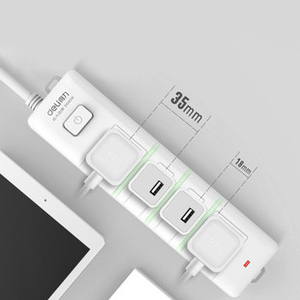 凑单+首单！【得力】新国标插座插排插线板