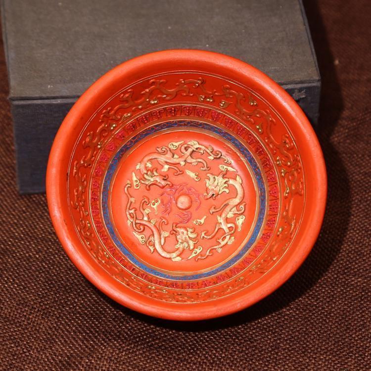 Zhu ink ink handicraft ink handicraft ink print ink seal of Zhusha mineral pigment collection gift bowl