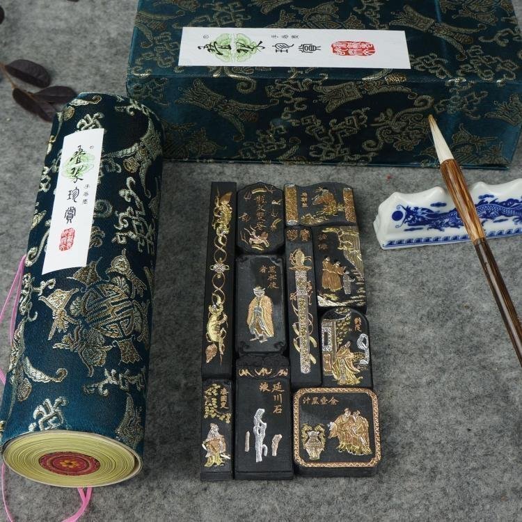 Authentic Hui ink old ink Hui ink ink stick ink block ink ingot oil smoke ink collection ink study four treasures calligraphy painting supplies