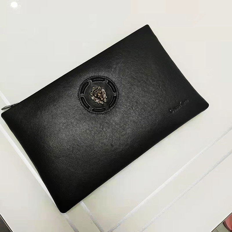 Clutch Clutch Envelope Bag Genuine Soft Leather Men's Large Capacity Casual First Layer Cowhide Solid Color Business