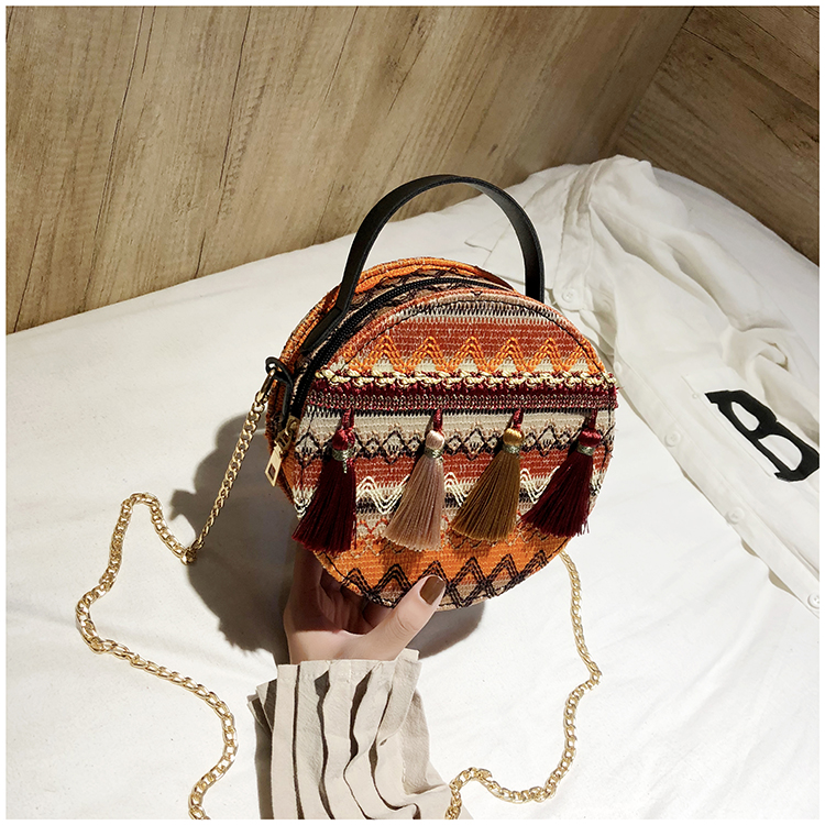 Women's Small Summer Fabric Ethnic Style Square Saco bag display picture 4