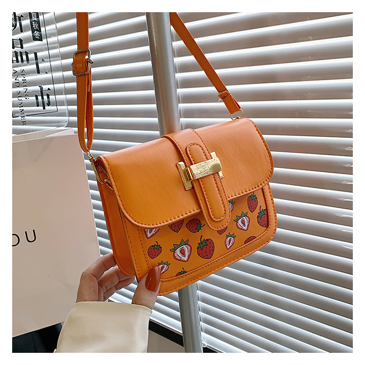 Women's Small Pu Leather Fruit Strawberry Cute Streetwear Square Magnetic Buckle Shoulder Bag display picture 60