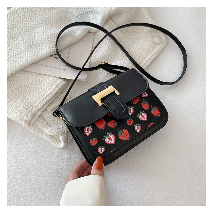 Women's Small Pu Leather Fruit Strawberry Cute Streetwear Square Magnetic Buckle Shoulder Bag display picture 50