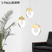 Led dining room chandelier modern minimalist round personality Creativity Chandelier Livingroom Light Dining Chandelier Hall Lamp