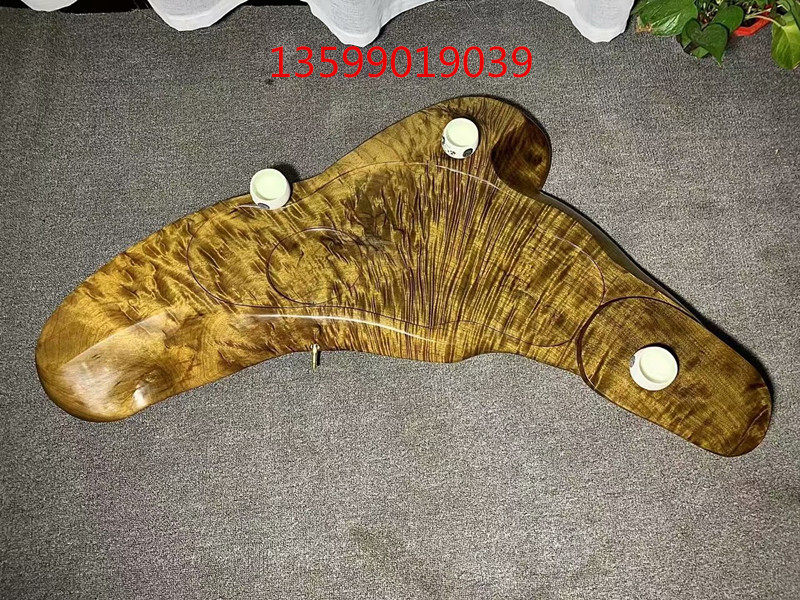 Golden Silk Nanu Wood Tea Tray Cloudy Wood Simple Tea Tray Full Water Polo King Yellow Craft Gift Pendulum Decoration Root Engraving Carved Tea Tray