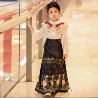 Синий комплект из жемчуга, воротник, ожерелье, в цветочек