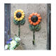 American country pastoral retro iron art sunflower sunflower decoration hook shop wall hanging wall decoration wall hanging