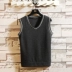 Áo len không tay tuổi teen nam áo khoác vest nam vest Nhật Bản đan sang trọng Hàn Quốc gió đại học áo len cardigan nam Dệt kim Vest