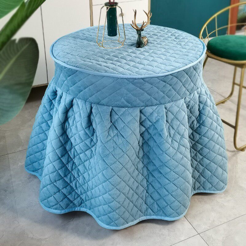 Thickened Garning-round table cover Baking Fire Stove Table Hood Electric Stove Hood New Set for heating table Apron Hood-Taobao