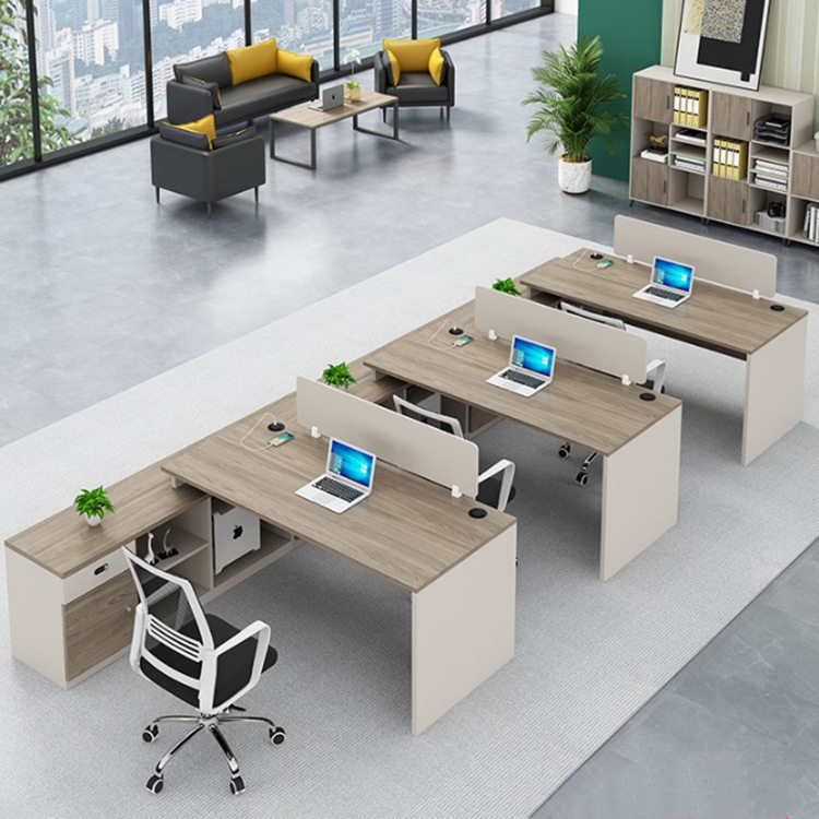 Office furniture screen desk simple modern 4 6 four-person staff desk and chair combination staff deck
