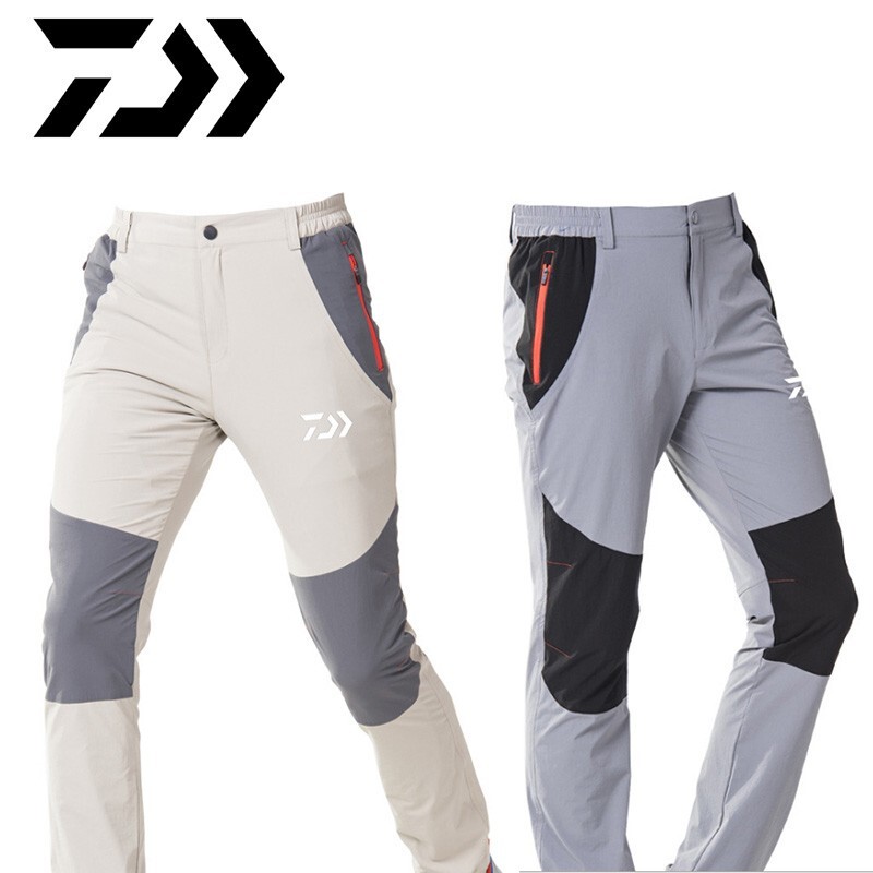 S Dawa Fishing Clothing for Men, Outdoor Fishing Pants, Summer Large Size Quick-Drying Breathable Waterproof Pants