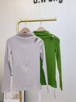 Play bottom-knit cardiovert 2022 new early spring Korean version fashion temperament Inner hitch 100 lap half high collar lady