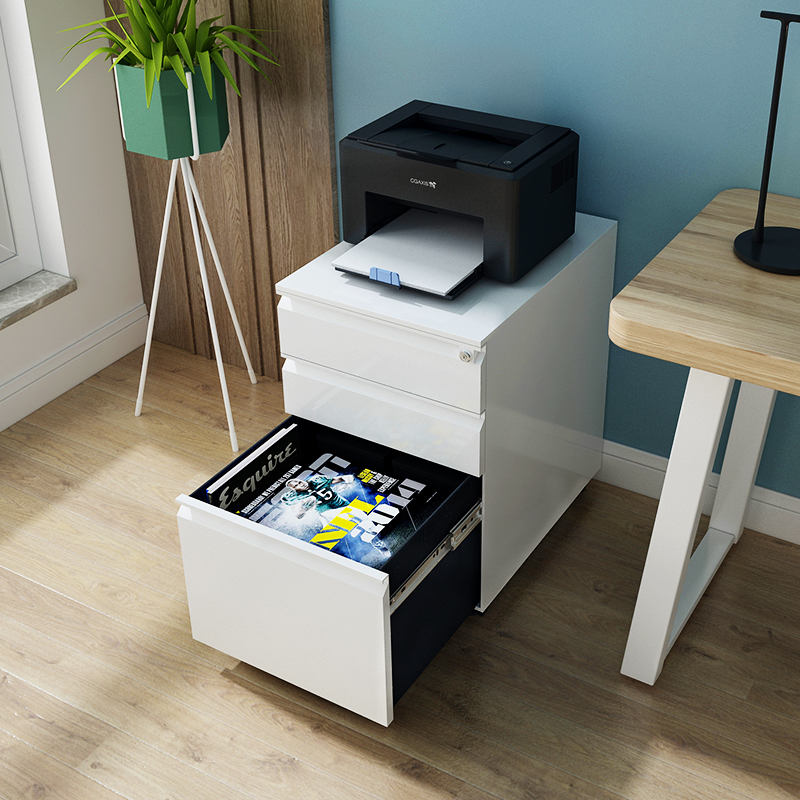 Steel office Activity cabinet table Lower provincial space removable file containing cabinet Three-drawer lockers with lock