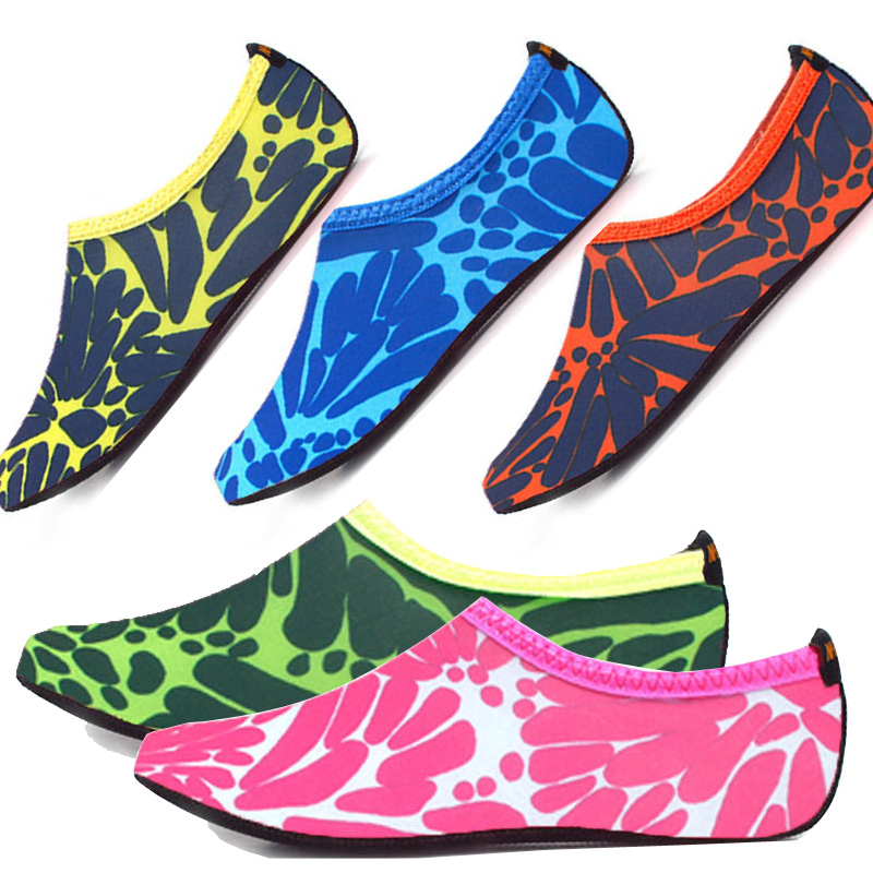 Couple beach diving shoes men and women barefoot soft shoes non-slip swimming hard bottom diving shoes