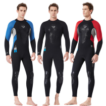 New 3MM diving suit men wet one-piece warm wetsuit long sleeve waterproof female snorkeling men swimsuit wetsuit