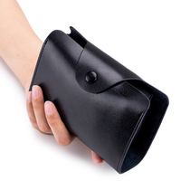 New card Accordion Genuine Leather Spot Multi-Position Men Foreign Trade Brief double-row Multi-functional Sleeve Girl Soft Leather