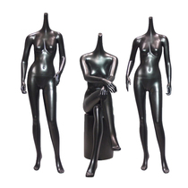 Headless pointed head pearl black clothing store window display model frame female full body dummy body wedding dress display female