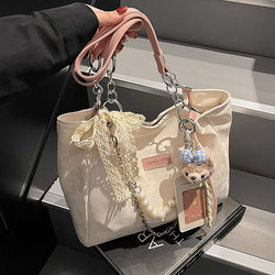 Amy Rabbit Women's Bag 2025 New arrival Trendy Fashion Work Clothing Texed Casual Western-style Easiest for match Shoulder Tote Bag