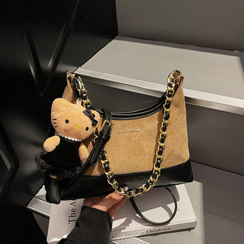 Amy rabbit women's bag 2025 new commuting versatile western style contrast color design trendy chain single shoulder crossbody bag
