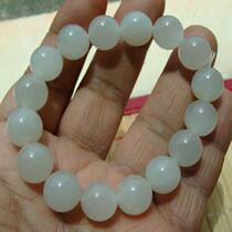 (Versatile and exquisite) (Jade material is warm and delicate fine workmanship) Qinghai Jade (white jade)-12mm bracelet 16 pieces-9#