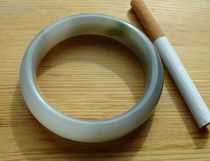 (Cost price promotion) Qinghai Jade (white jade gray edge material--jade material is warm and delicate)---bracelet--18#