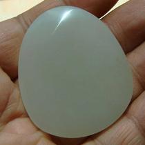 (Yoniugou old material) (jade material is warm and moist) Qinghai jade (light sugar white jade)--curved noodle brand--4#