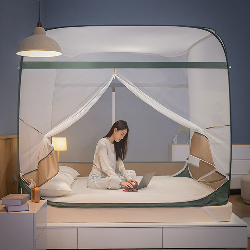 Joy Fujin Bed Nets 2022 New Advanced T Type Three Doors Home Mongolia Bag Free to install encrypted anti-fall children