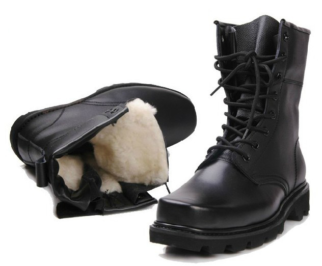 Martin boots men's high-top winter velvet thickened tooling military hook shoes men's leather warm motorcycle snow leather boots