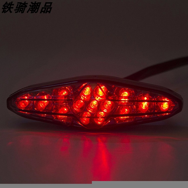 Đèn hậu LED xe máy sửa đổi phanh chạy đèn phổ quát chỉ báo cảnh báo biển số 12 đèn flash không nhấp nháy - Đèn xe máy đèn cốp xe máy