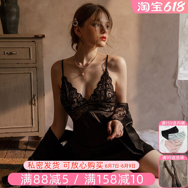 Love Lingerie Transparency Sexy Pyjamas Big Size Lace Pajamas Passion Suit Flirting Sleeping Dresses Teasing Bed Temptation
