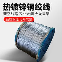 Hot dip galvanized steel strand hard steel wire rope agricultural Kiwi scaffolding main communication power oblique wire bearing line multi-strand