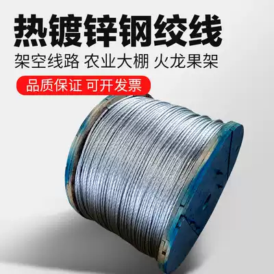 Hot dip galvanized steel strand hard steel wire rope agricultural Kiwi scaffolding main communication power oblique wire bearing line multi-strand