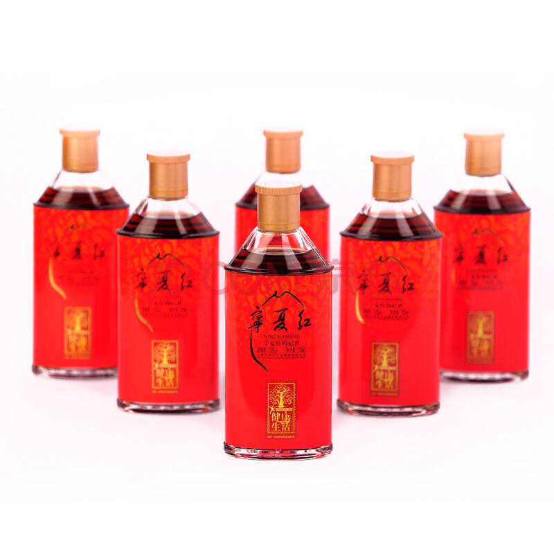 (Ningxia red)Ningxia red wolfberry wine 12 degrees 255mlx6 bottles wolfberry fruit wine Low wine small wine